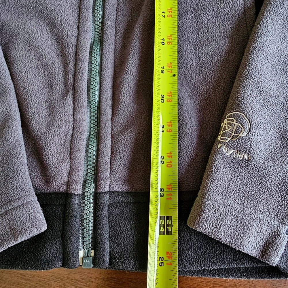 Patagonia Women's Full Zip‎ Fleece Hoodie Gray Black Jacket Activewear Medium - Picture 5 of 9
